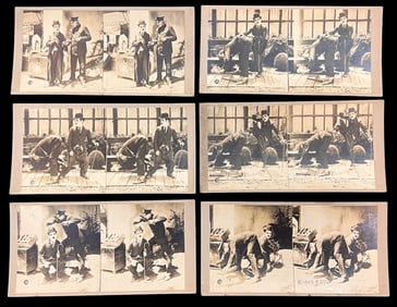 (5) CHARLIE CHAPLIN STEREOVIEW CARDS