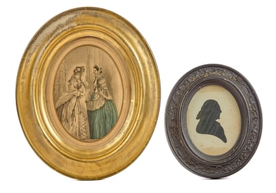 PEALE'S MUSEUM SILHOUETTE & GOUDY FASHION PRINT