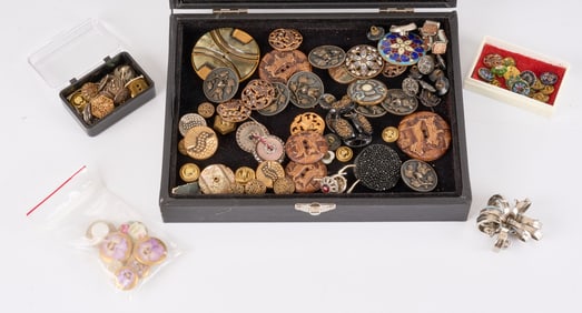 GENEROUS LOT of ANTIQUE BUTTONS