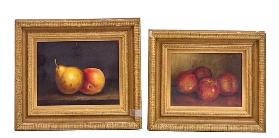 (2) STILL LIFE with FRUIT in NICE GILT FRAMES