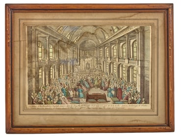 MARRIAGE OF LOUIS XVI AND MARIE ANTOINETTE ETCHING