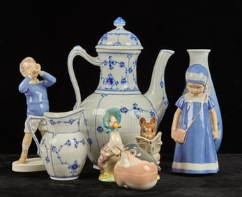 LOT OF ROYAL COPENHAGEN PORCELAIN & WARNE & CO