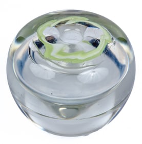 SIGNED ART GLASS APPLE VASE