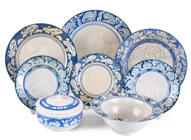 (8) PIECES of DEDHAM POTTERY
