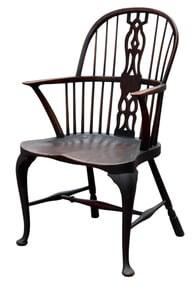 EARLY (20th c) MAHOGANY WINDSOR ARMCHAIR