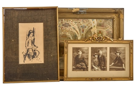 (3) VINTAGE FRAMES w/ PRINTS