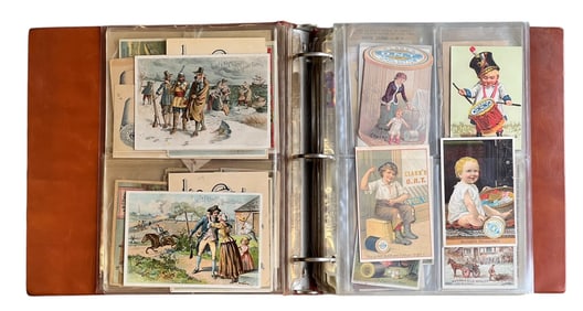 GENEROUS LOT of ANTIQUE J & P COATS TRADE CARDS