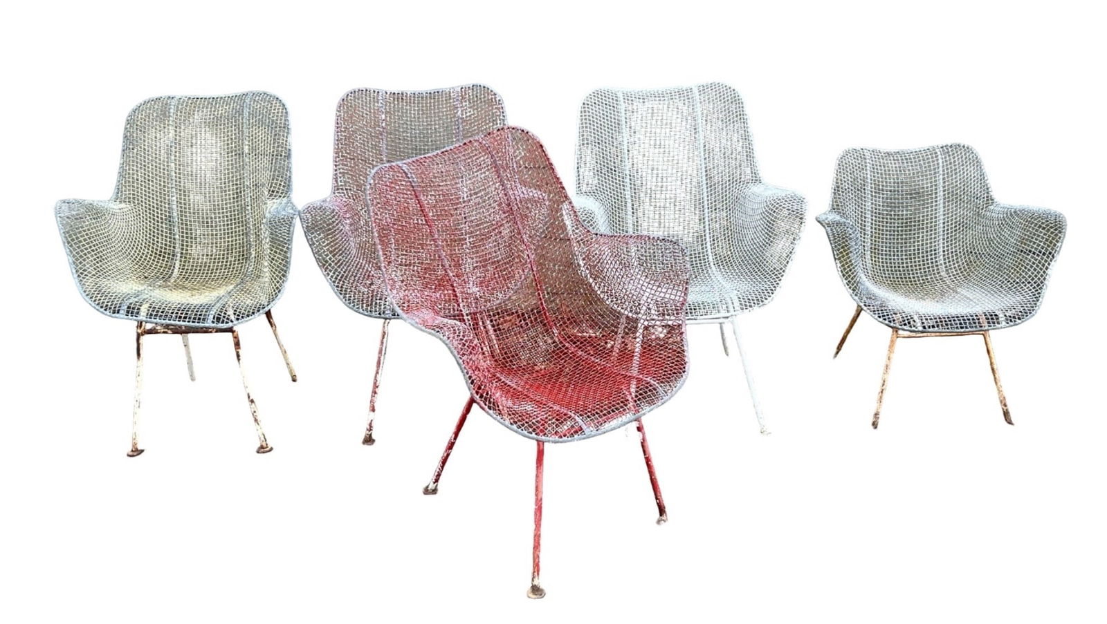 SET (5) RUSSEL WOODARD "SCULPTURA" ARM CHAIRS (1 of 8)