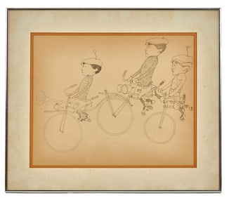 SIDNEY SIEGAL (20th c) "CYCLISTS"