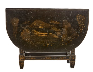 CHINOISERIE DECORATED GATELEG TABLE