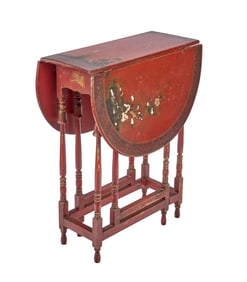 (Early 20th c) CHINESE-INFLUENCED GATE LEG TABLE