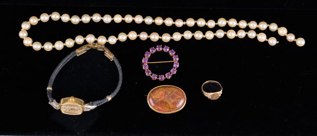 MISCELLANEOUS GROUP of JEWELRY including 14k & 18k