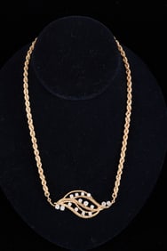 14k GOLD & DIAMOND NECKLACE