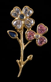 FIGURAL 18k GOLD set with FACETED HARDSTONES