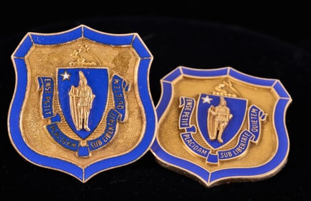 MASSACHUSETTS STATE SEAL 14k GOLD CUFFLINKS