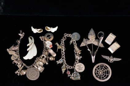 GROUP of MOSTLY STERLING JEWELRY