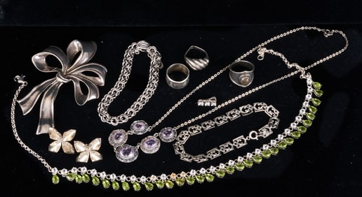 GROUP of STERLING JEWELRY