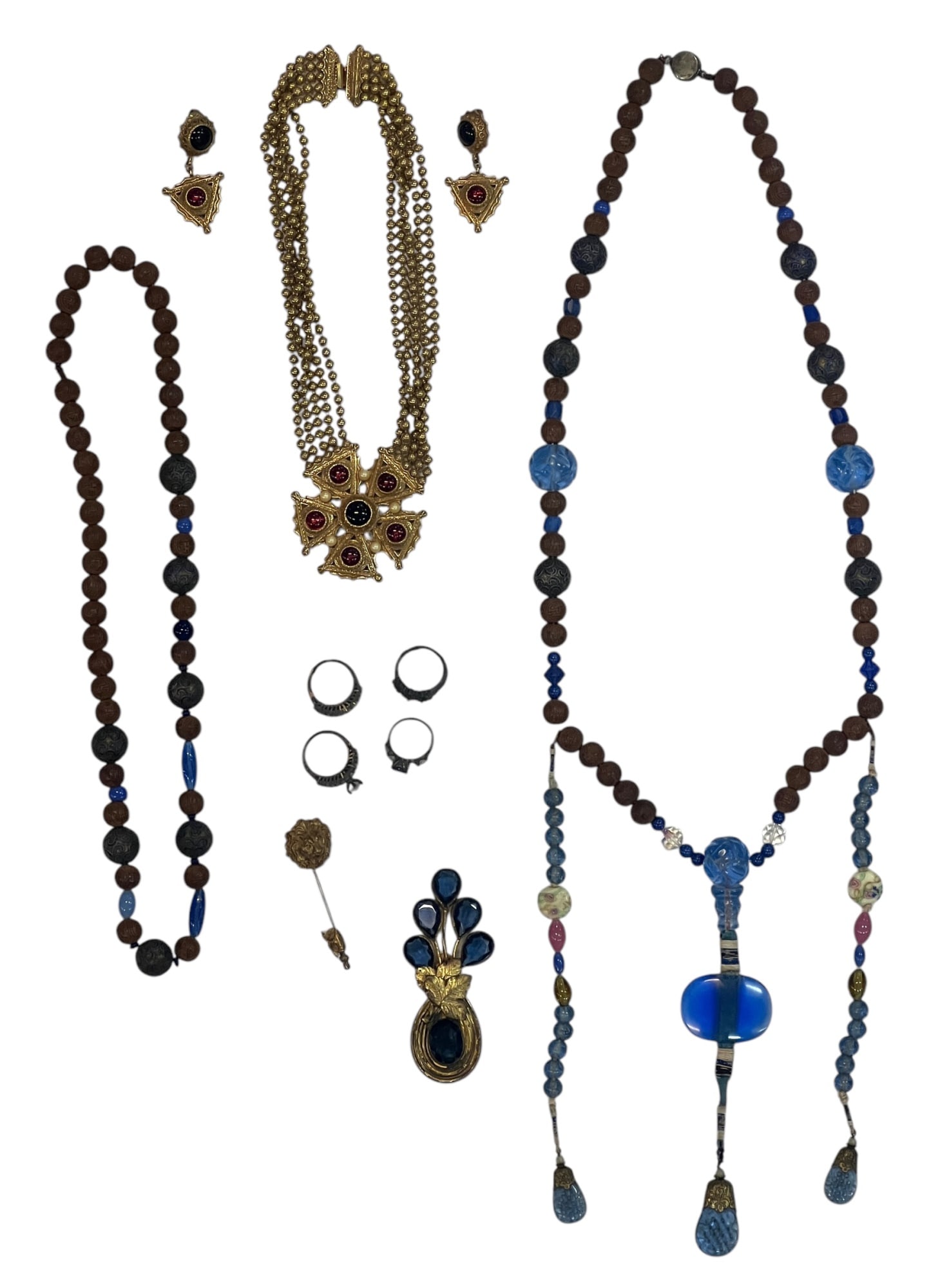 VINTAGE COSTUME JEWELRY LOT incl. MIRIAM HASKELL (1 of 15)