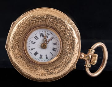 SWISS/FRENCH 14k GOLD PENDANT WATCH