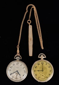 HAMILTON & ELGIN ART DECO POCKET WATCHES