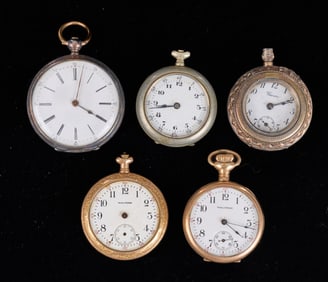 (5) ANTIQUE PENDANT WATCHES