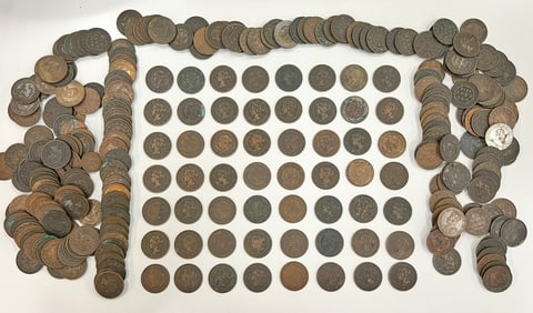 NEARLY (300) (19th/20th c) CANADIAN ONE CENT COINS