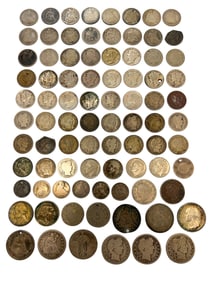 GROUPING of MOSTLY (19th/20th c) U.S. SILVER COINS