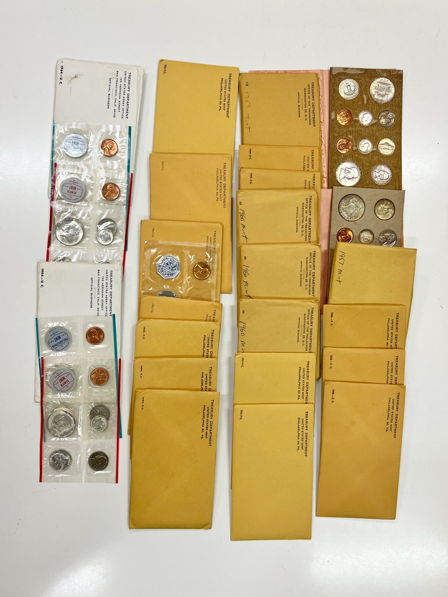 GROUPING of MOSTLY SEALED U.S. MINT PROOF SETS (1 of 7)