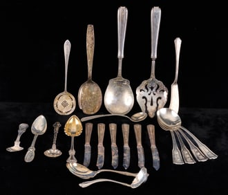 GROUP of STERLING SILVER UTENSILS