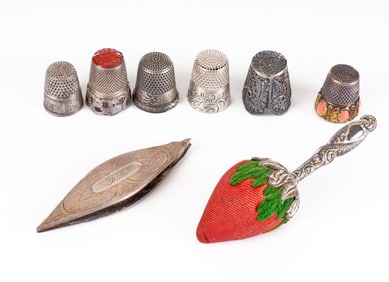VICTORIAN STERLING SEWING ITEMS