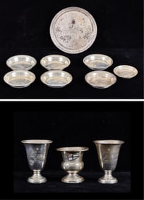 GROUPING of STERLING SILVER SAILING TROPHIES etc