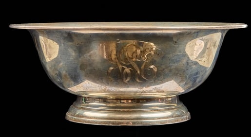SMYTH STERLING FOOTED BOWL with FLARED RIM