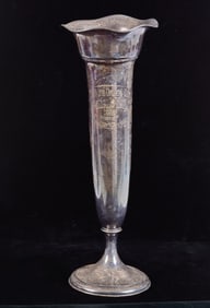 1923 STERLING PRESENTATION VASE by J.S. CO