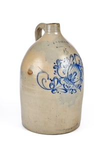 E.E. HALL & CO. (5) GALLON STONEWARE JUG