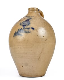 COBALT DECORATED STONEWARE JUG by I. SEYMOUR TROY