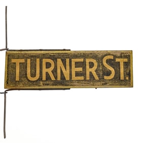 DOUBLE SIDED "TURNER ST" STREET SIGN