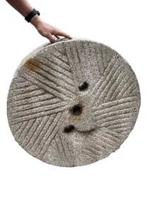 (19thc) QUARTER DRESSED GRANITE MILLSTONE