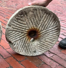 (19thc) QUARTER DRESSED GRANITE MILLSTONE