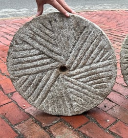 (19thc) QUARTER DRESSED GRANITE MILLSTONE
