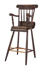 EARLY (19TH C.) CHILDS COUNTRY HIGH CHAIR