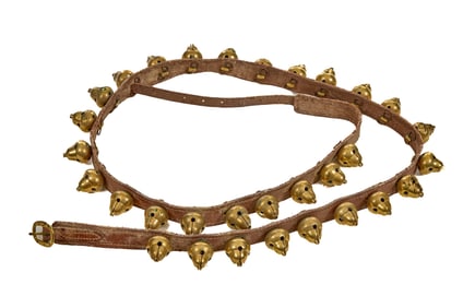 ACORN-FORM SINGLE THROATED BRASS SLEIGH BELLS