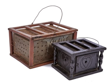 (2) NICE EARLY (19th c) FOOT WARMERS