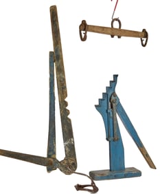 WAGON JACK in BLUE PAINT, HITCH and HEART STIRRUP