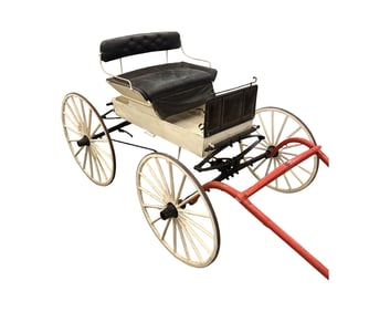 (19th c) PAINTED PONY CART