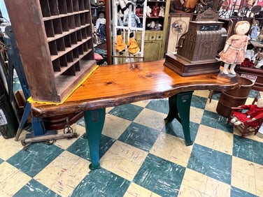 CUSTOM PINE COUNTER TOP on SOUTH BEND LATHE BASE