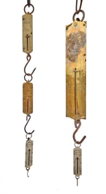 (5) EARLY (20TH c) BRASS SPRING SCALES