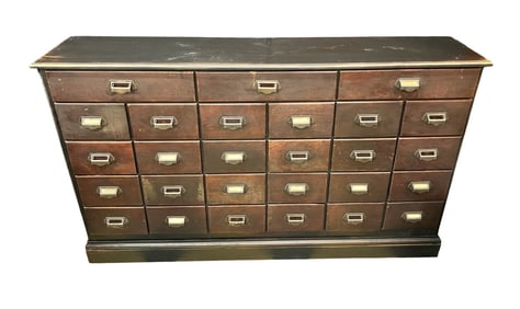 (19th c) (27) DRAWER APOTHECARY