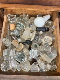 GENEROUS LOT of ANTIQUE GLASS STOPPERS