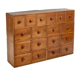 (18) DRAWER CABINET ATTRIBUTED to SHAKER COLONY