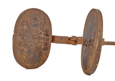 EARLY AMERICAN COMMUNION WAFER IRON